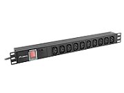 LANBERG PDU RACK POWER STRIP (1U 10A 7X IEC C13 2M)