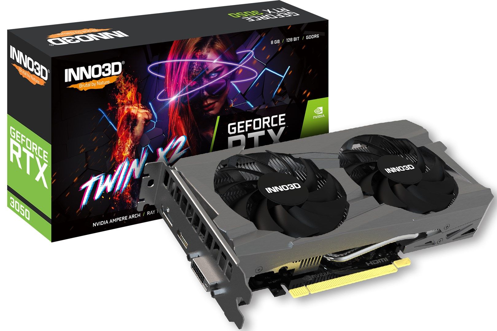 Placa video Inno3D GeForce RTX 3050 TWIN X2 8 GB GDDR6 128 bit