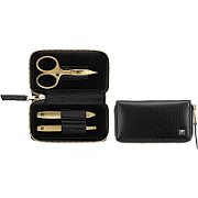 Zwilling Twinox Gold Edition Manicure Set - Black Leather Case  3 Pieces - Black
