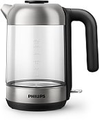 Philips 5000 series HD9339/80 electric kettle 1.7 L 2200 W Black  Stainless steel  Transparent