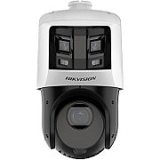 Camera de supraveghere IP TandemVu 6+4MP 25X Colorful & IR Panoramic & PTZ Hikvision DS-2SE4C425MWG-E/26(F0), lentila bullet fixa: 2.8mm lentila PTZ varifocala: 4.8-120mm, iluminare min bullet: 0.0005 Lux @ (F1.0, AGC ON), 0 Lux cu lumina alba: 30m, iluminare min PTZ: Color: 0.005 Lux @ (F1.6, AGC