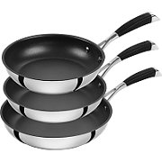 Set of 3 Zwilling Poletto non-stick pans