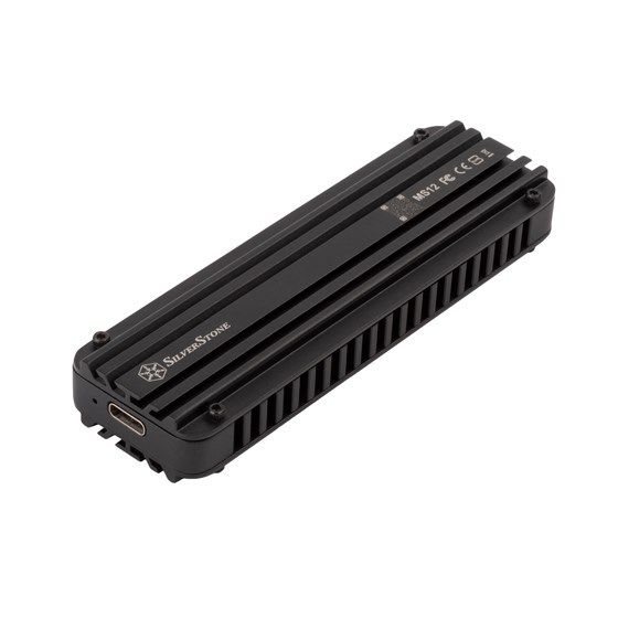 SilverStone MS12 M.2 SSD Case  USB 3.2 - black