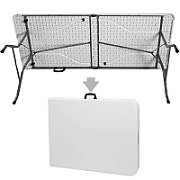 GreenBlue GB370 Folding Catering Garden Patio Terrace Balcony Table Suitcase Table  180x75x74cm  HDPE  max. 200kg