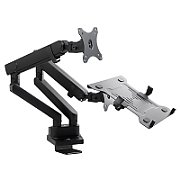 Maclean MC-813 Dual Desk Mount for a Monitor and a Laptop 17  -32  2x8kg VESA 75x75  100x100