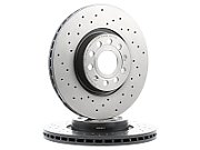Brake disc  BREMBO Xtra  1pcs  Drilled  front  L/R  avg. external 312 mm  25 mm thick  suitable for: AUDI A1  A3  A3 ALLSTREET  Q2  Q3  TT CUPRA FORMENTOR  LEON 1.0-3.6 12.01-