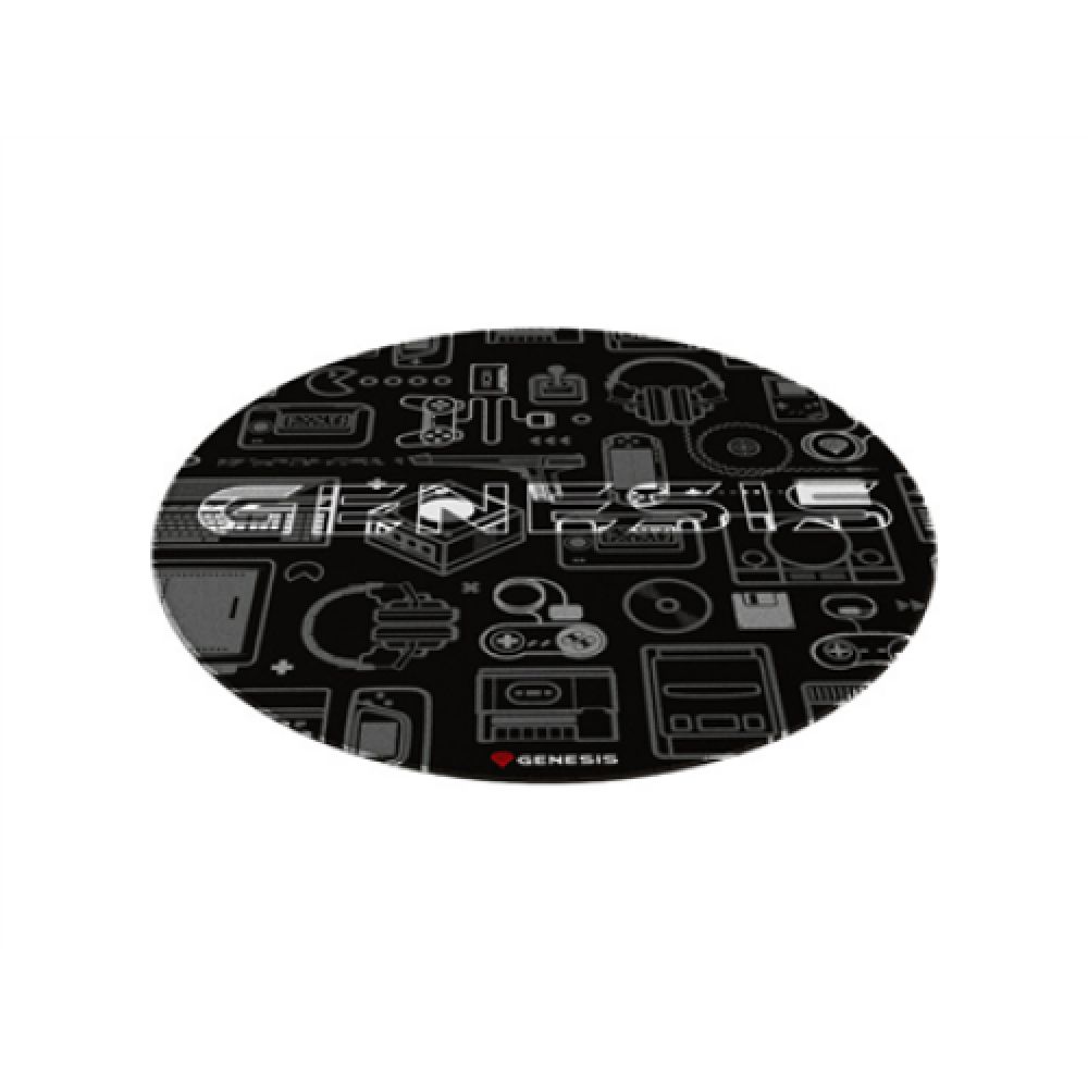 GENESIS Tellur 300 Round Gear Protective Floor Mat  100cm  Black | Genesis Protective Floor Mat Tellur 300 Round Gear Polyester | Floor Mat | Multicolor
