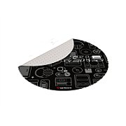 GENESIS Tellur 300 Round Gear Protective Floor Mat  100cm  Black | Genesis Protective Floor Mat Tellur 300 Round Gear Polyester | Floor Mat | Multicolor