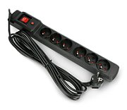 Armac M6 Rack 19  | Power strip | surge protector  6 sockets  1.5m cable  black