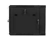 TWO-SECTION WALL-HUNG RACK CABINET 19  9U 600X600 BLACK LANBERG (FLAT PACK)