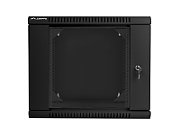 TWO-SECTION WALL-HUNG RACK CABINET 19  9U 600X600 BLACK LANBERG (FLAT PACK)