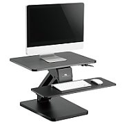 Maclean Desktop Stand for Keyboard  Monitor or Laptop  Gas Spring  Standing Up  Black  MC-882