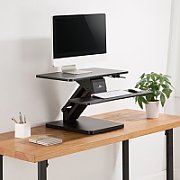 Maclean Desktop Stand for Keyboard  Monitor or Laptop  Gas Spring  Standing Up  Black  MC-882