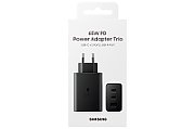 Power charger SAMSUNG Trio EP-T6530 65W PD 1x USB-A  2x USB-C (EP-T6530NBEGEU) Black