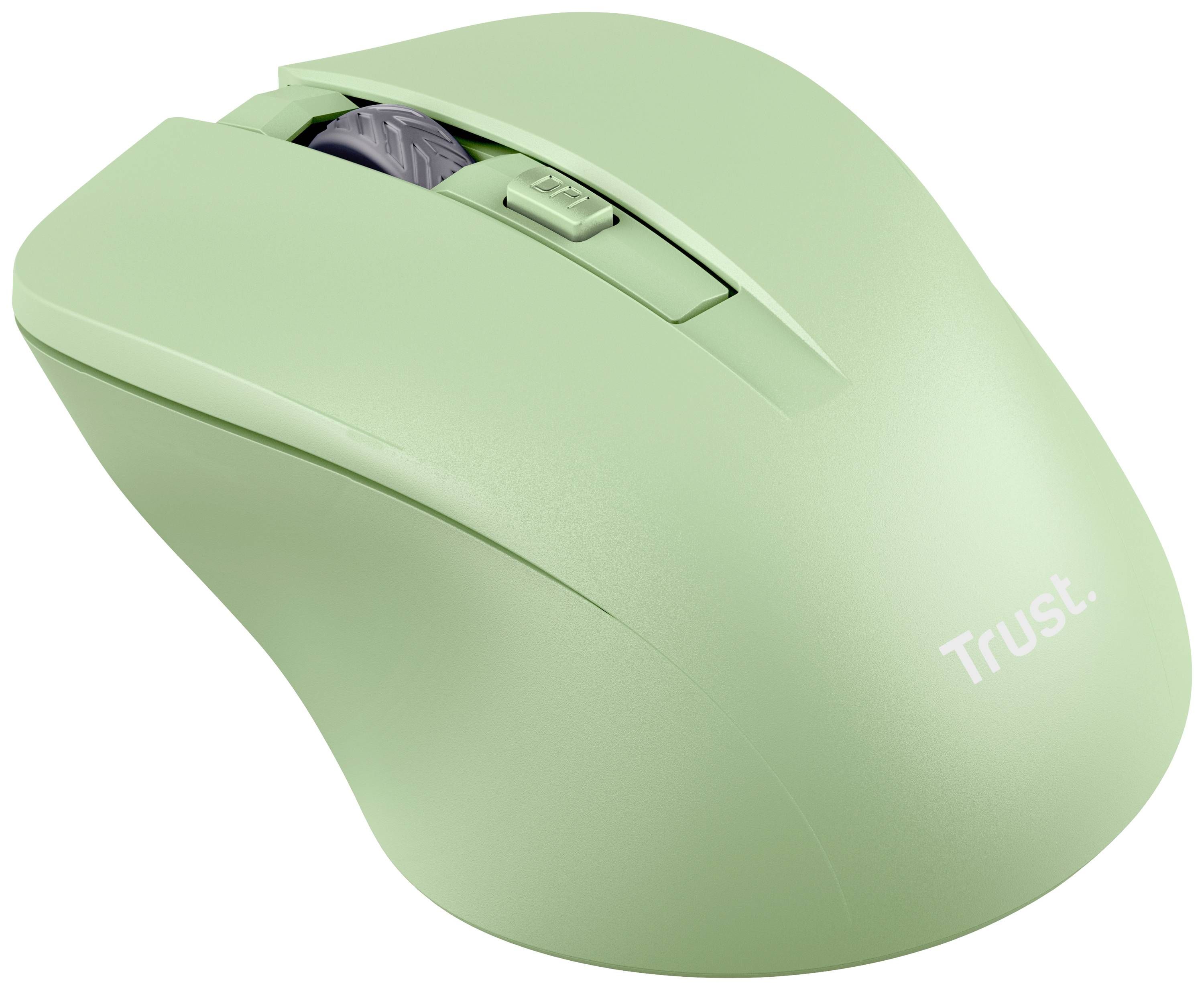 Mouse Trust Mydo Wireless, rezolutie 1800 DPI, 4 butoane, durata de viata baterie 6 luni, verde