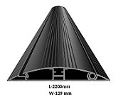 Plinta de mascare cabluri Multibrackets MB-6244, lungime 2200 mm, aluminiu, negru