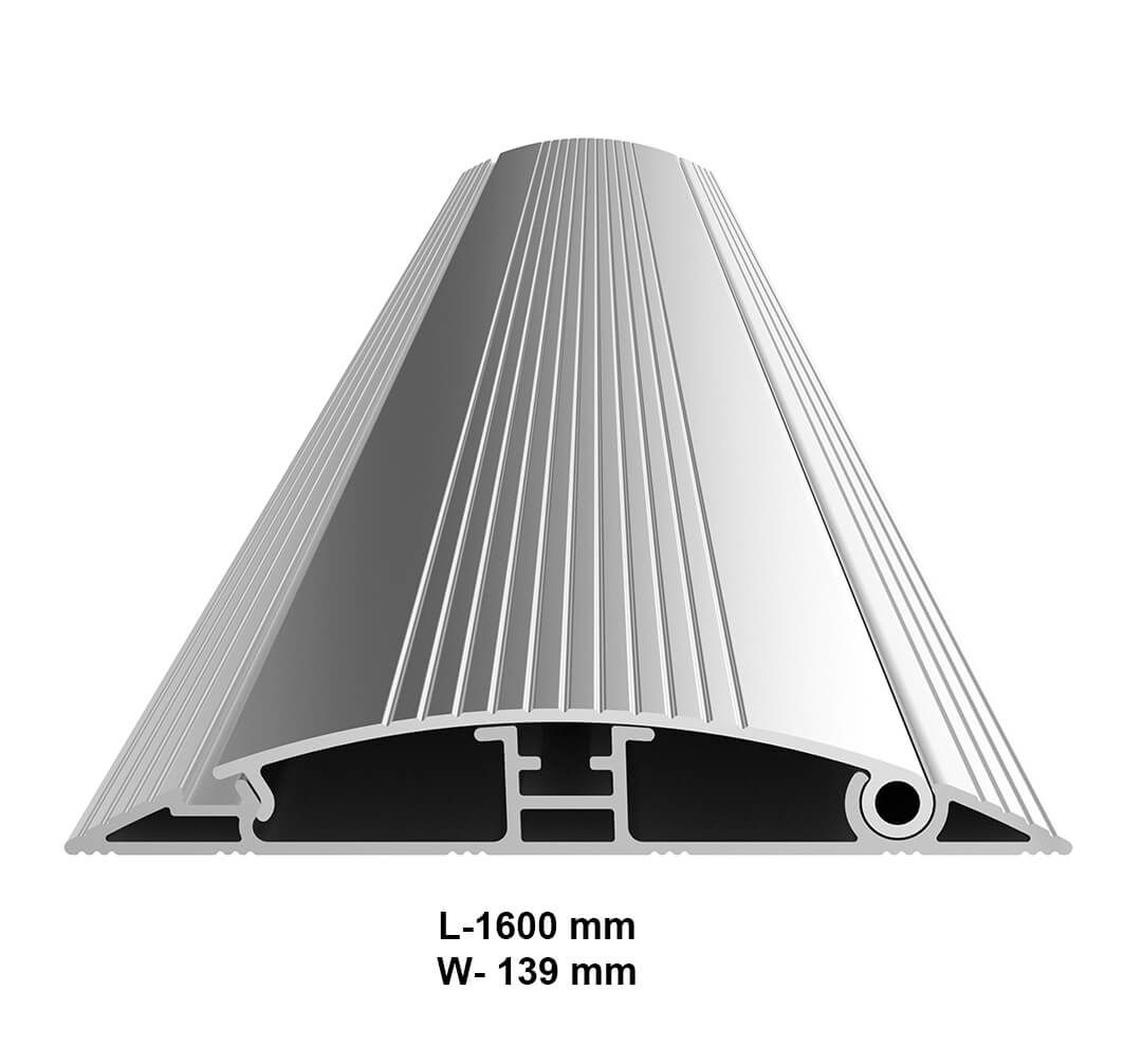 Plinta de mascare cabluri Multibrackets MB-2208, lungime 1600 mm, aluminiu, alb