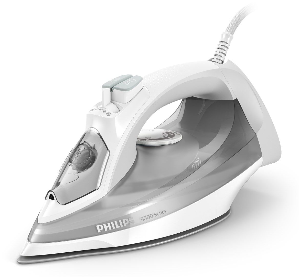 Philips 5000 series DST5010/10 iron Steam iron SteamGlide Plus soleplate 2400 W Grey  White