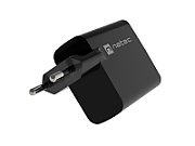 NATEC RIBERA GAN CHARGER 1x USB-A + 1x USB-C 65W BLACK
