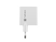 NATEC RIBERA GAN CHARGER 1x USB-A + 1x USB-C 65W WHITE