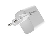 NATEC RIBERA GAN CHARGER 1x USB-A + 1x USB-C 65W WHITE