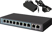 Extralink Extralink PoE Switch CERES 8x 100Mb/s PoE/PoE+  2x RJ45 Uplink 100Mb/s  96W