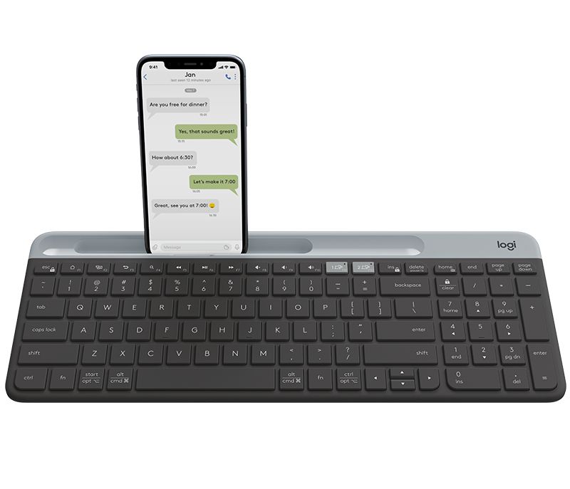 SLIM MULTI-DEVICE WRLS KEYBOARD/K580 GRAPHITE PAN NORDIC