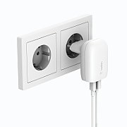 BELKIN 37W DUAL CHARGER 25W USB/W/POWER DELIVERY 12W USB-A WHITE