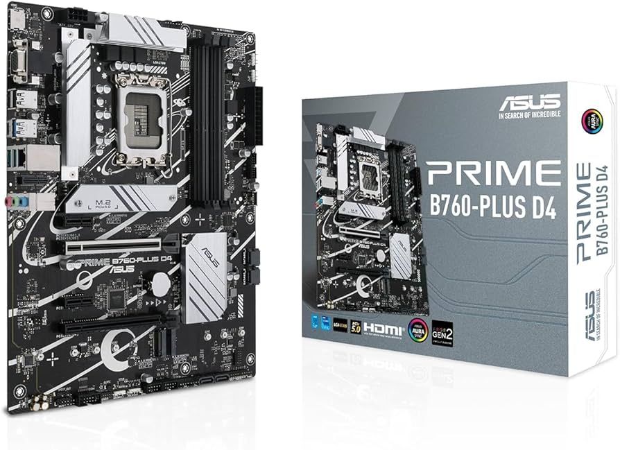 Placa de baza, ASUS, PRIME B760M-PLUS, Micro ATX, CPU socket LGA 1700, DDR5-SDRAM, procesoare Intel 12th/13th/14th Generation Core/Pentium Gold/Celeron, numar SATA-III: 4