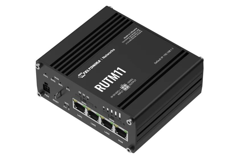 Teltonika Teltonika RUTM11 router cu fir Gigabit Ethernet Negru
