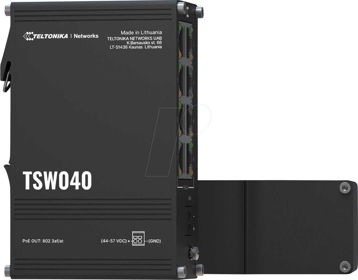 Teltonika Teltonika NETWORKS TSW040 8-Port PoE+ Switch Fara management Fast Ethernet (10/100) Power over Ethernet (PoE) Suport Negru