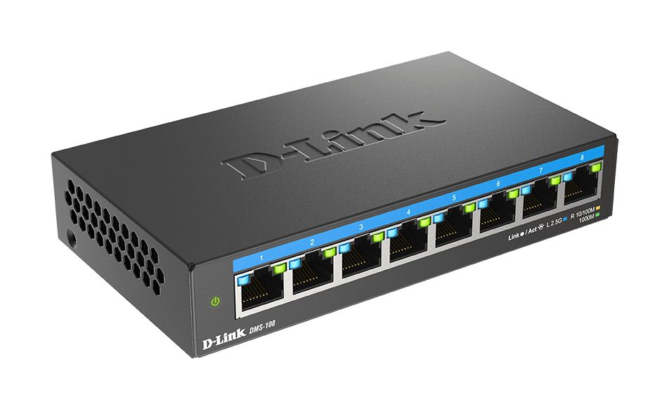 D-Link 8-PORT MULTI-GB UNM. SWITCH 8X/100 / 1000MBPS / 25GBPS TP