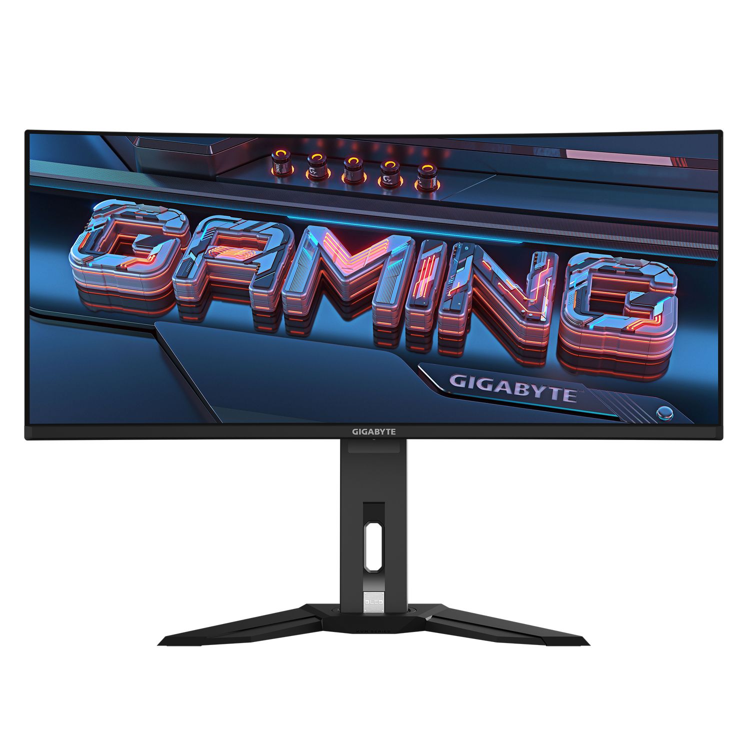 Gigabyte MO34WQC, OLED, 34 , WQHD, 3440 x 1440, DisplayPort, HDMI, Boxe, Curbat, 175Hz, 0.03 ms, Negru