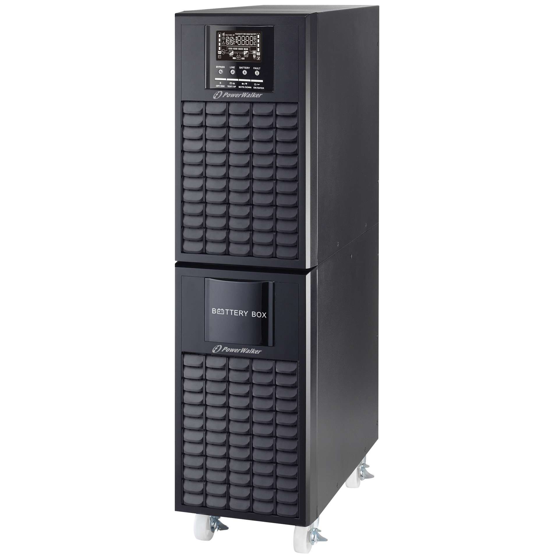 UPS PowerWalker VFI 6000 CG PF1, 6000 VA, 6000 W, cu management, on-line double-conversion, 1x USB, 12V/9Ah LCD, Negru 