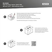 Wall-mounted network cabinet 19  7U  SOHO PRO 370 x 540 x 400 mm  door glass  black  unfolded  60kg