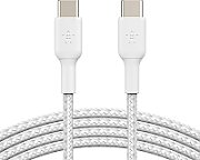 BOOSTCHARGE GEFLOCHTENES USB-C/CABLE-BRAIDED 2M WHITE