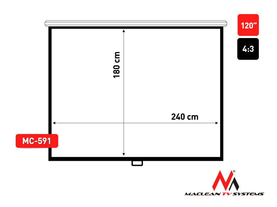 Maclean MC-591 projection screen 3.05 m (120 ) 4:3