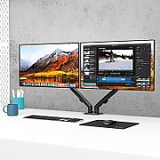 Maclean 2 Monitor Mount  Gas Spring  13 -27   7kg  Black  MC-861N