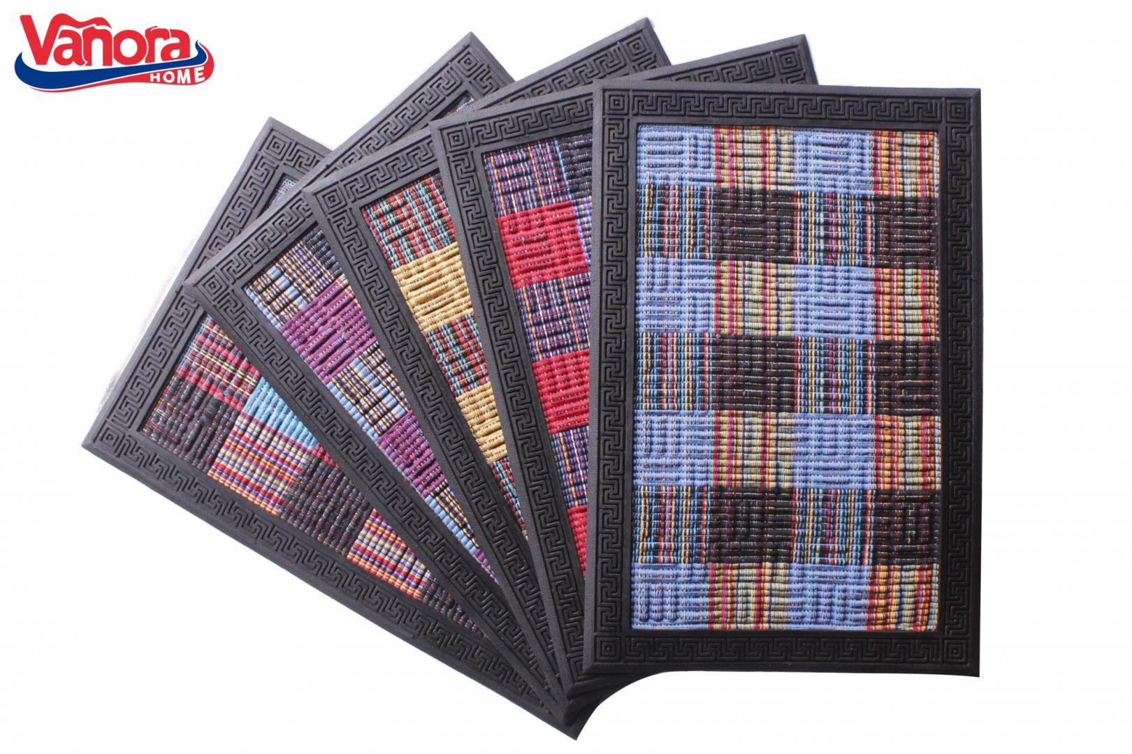  MULTICOLOR TEXTILE ANTI SLIP ENTRANCE DOOR MAT 40X60 CM
Material: Rubber (60%) + cotton (40%)
Package: color label 