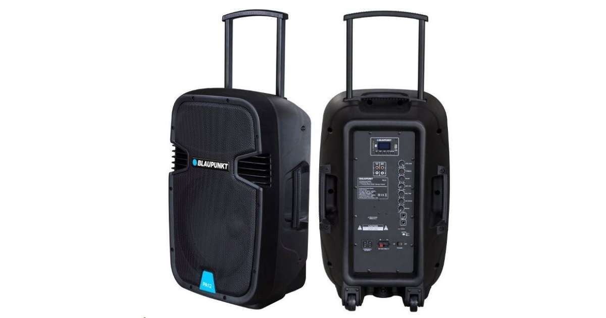 Blaupunkt PA12 portable speaker 650 W Stereo portable speaker Black