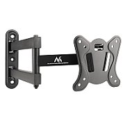 Maclean MC-417 Full Motion TV Monitor Wall Mount 13-32  30kg max. VESA 100x100 Black Powder Coated Universal Holder Bracket Adjustable Wall Distance Rotating Tilting
