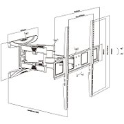 Maclean MC-423 TV Mount Full Motion Wall TV Bracket 43 -100  80kg max VESA 800x600 Adjustable Tilting Rotating Wall Distance Holder Bracket