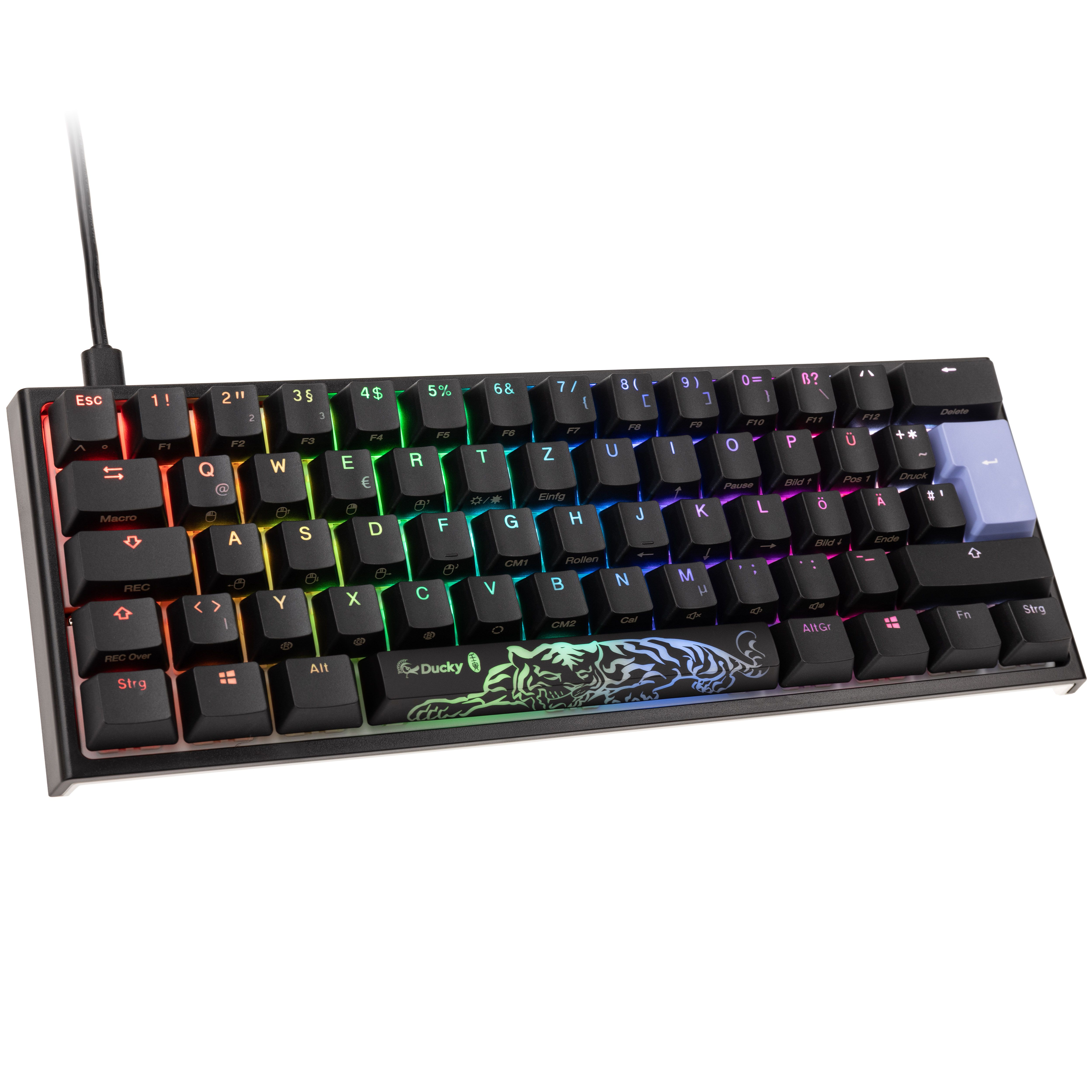 Ducky One 2 Pro Mini Gaming Tastatur  RGB LED - Cherry Brown