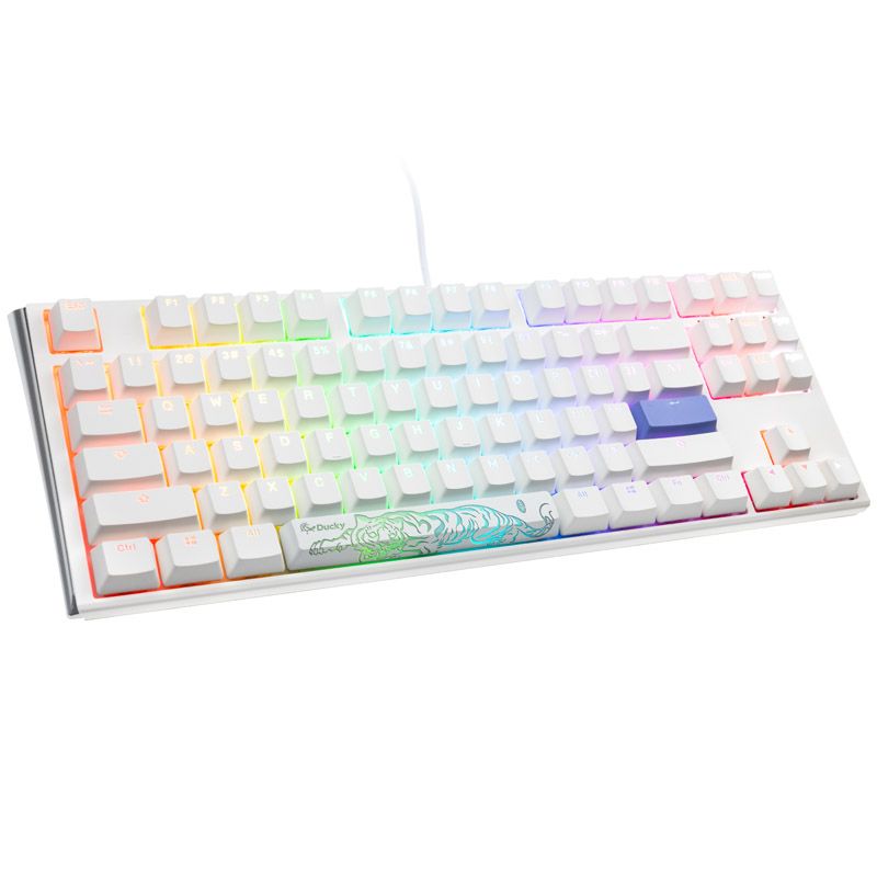 Ducky One 2 Pro Mini White Edition Gaming Tastatur  RGB LED - Cherry Red (US)