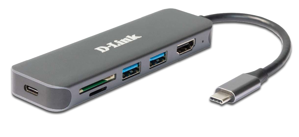 D-Link DUB-2325  6-in-1 USB-C Hub mit HDMI/USB-PD/SD-Reader retail