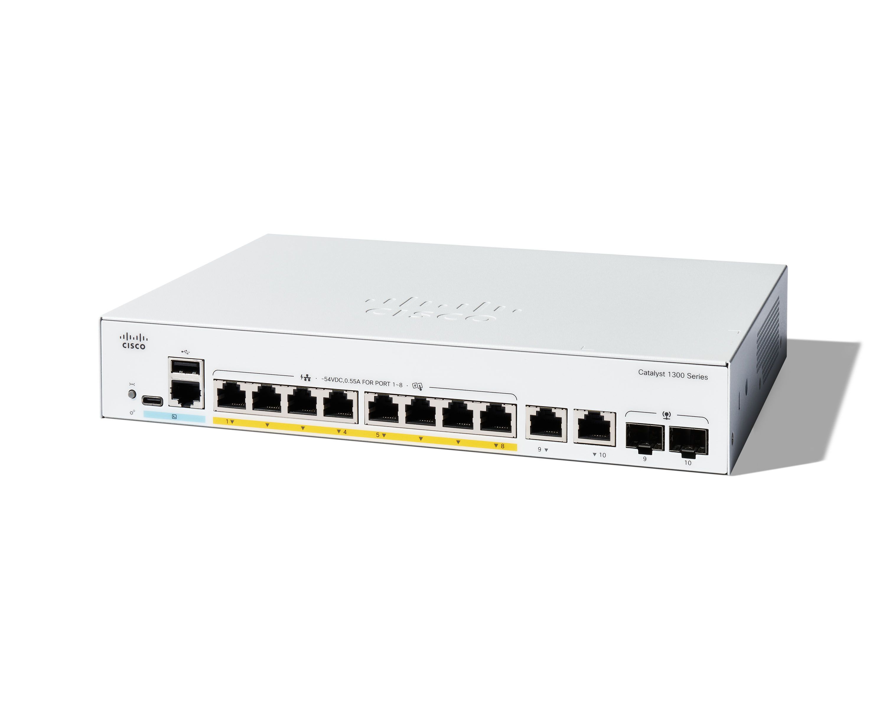Cisco CATALYST 1300 8-PORT GE POE EXT/PS 2X1G COMBO