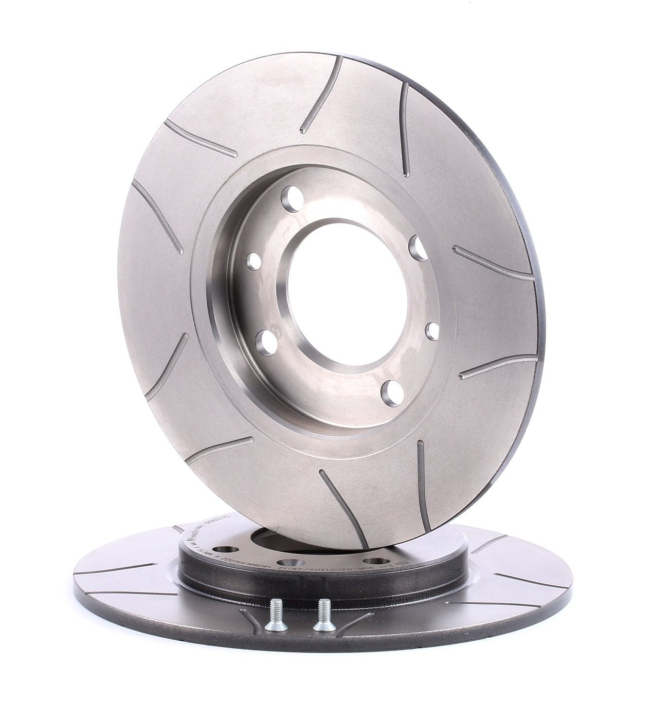 Brake disc  BREMBO Max  1pcs.  Slotted  rear  L/R  avg. external 247 mm  thickness 8 mm  suitable for CITROEN SAXO  XSARA  ZX PEUGEOT 206 1.4-2.0D 03.91-04.09