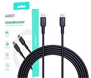 AUKEY CB-SCC241 USB-C Power Delivery PD 240W 5A 20V 1m Nylon Black