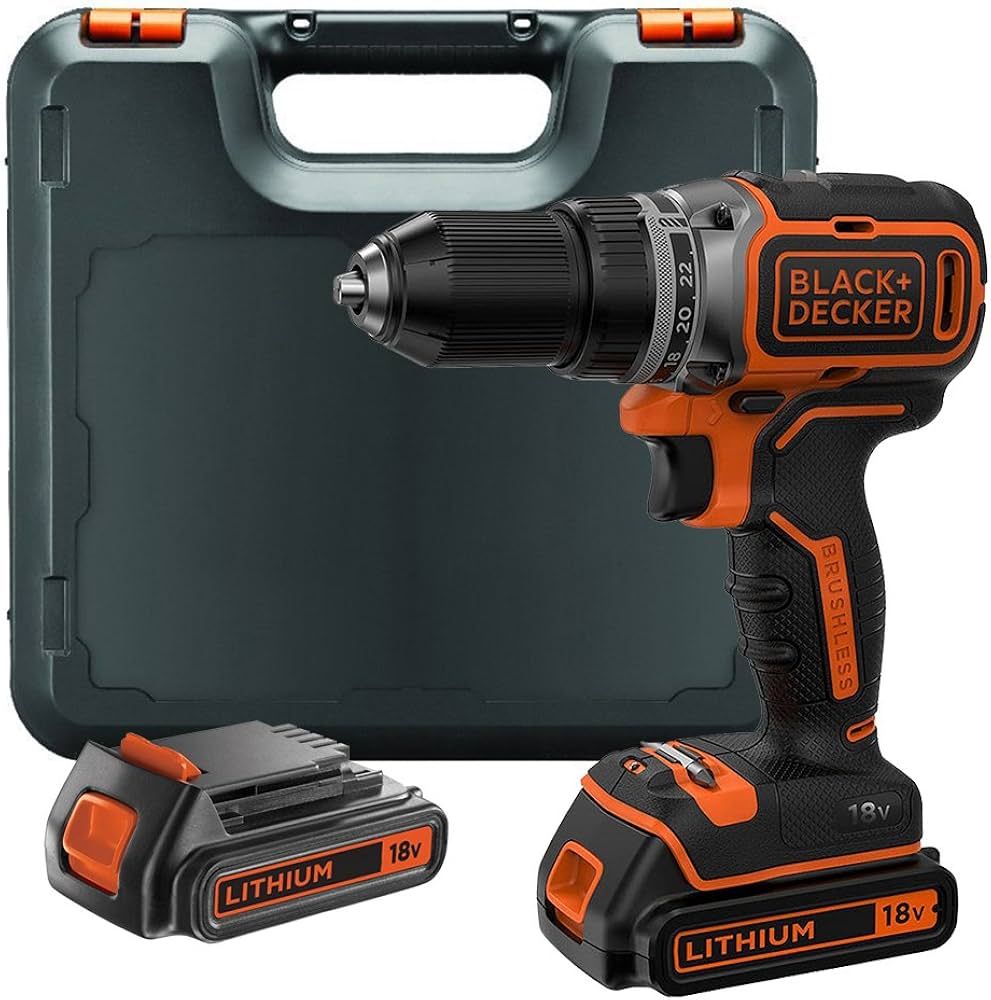 BLACK+DECKER SCREWDRIVER 18V BL186KB 52Nm 2x2.0Ah BL