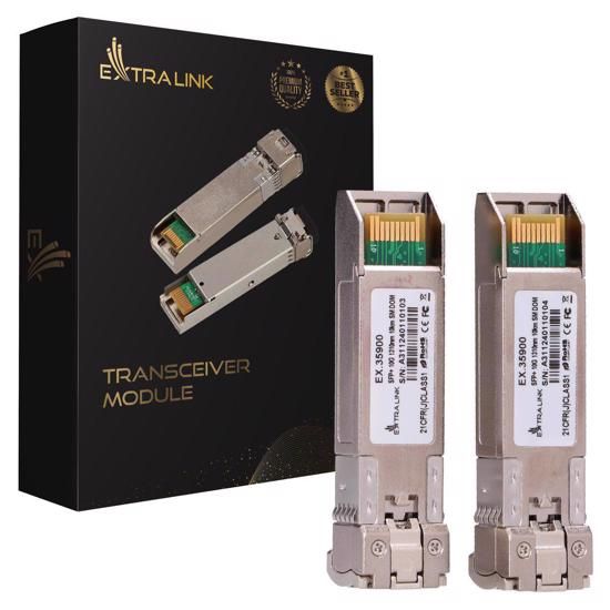 Extralink SFP+ 10G 2-pack | SFP+ Module | 10Gbps  LC/UPC  1310nm  10km  single mode  DOM
